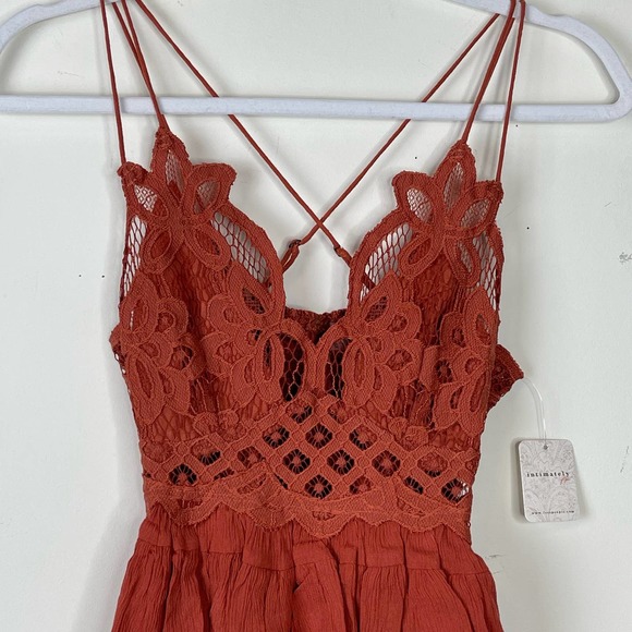Free People One Orange Winding Road Adella Cami Top NWT Size Small - Picture 4 of 8